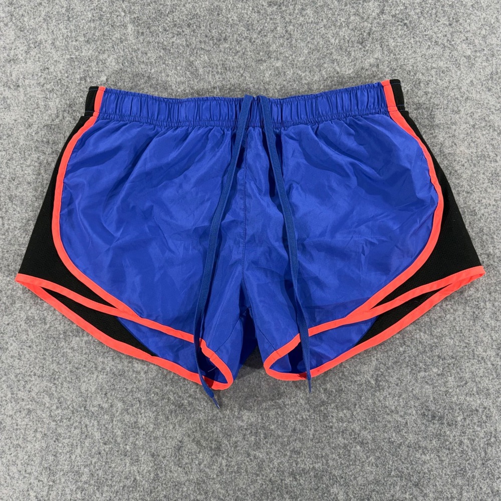 90 Degree by Reflex Womens Running Shorts Blue Black Coral Size L